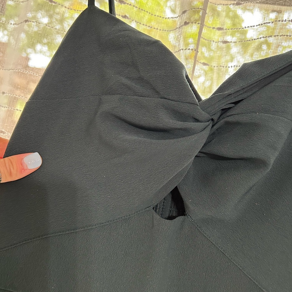 Elegant Green Knot Pantsuit